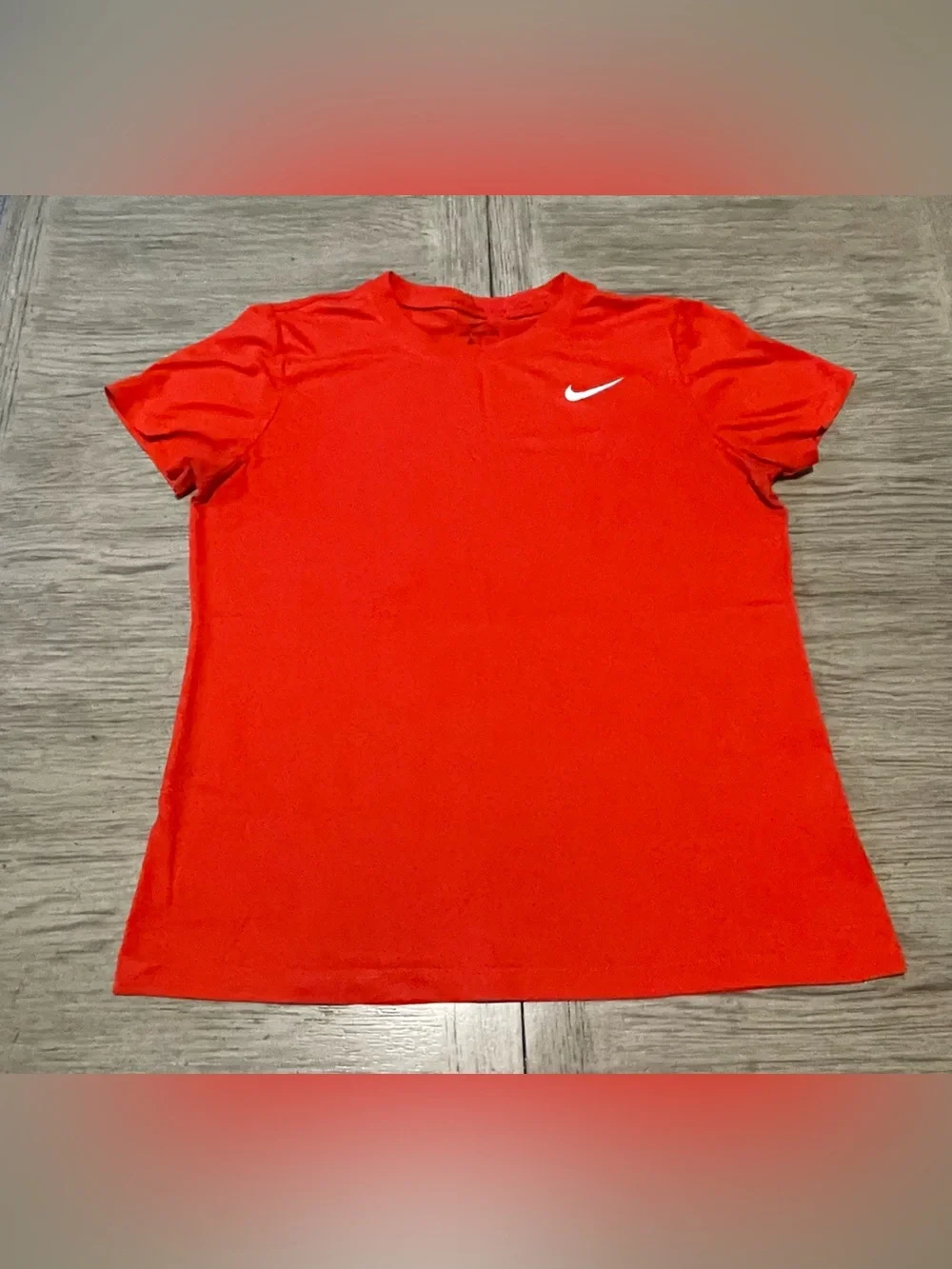 Nike women’s dri-fit tee, red, medium (older version)